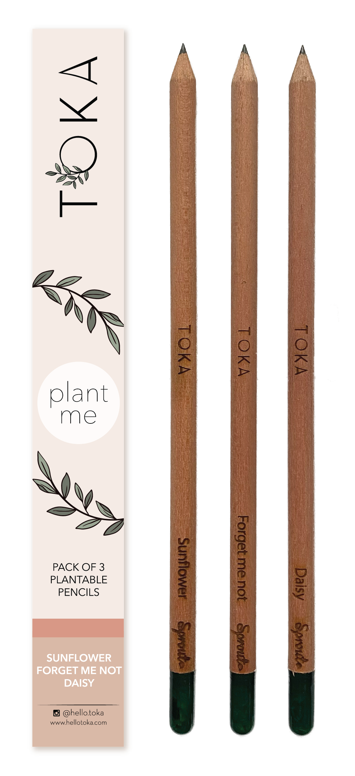 3 PACK PENCILS - FLOWERS